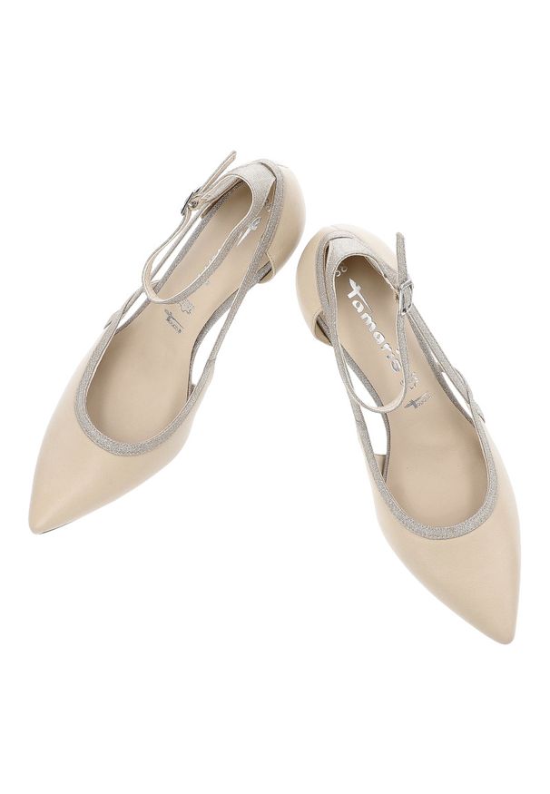 Beżowe Czółenka Tamaris Eleganckie Obuwie Damskie Na Szpilce. Okazja: na wesele, na imprezę, na co dzień, na ślub cywilny. Zapięcie: pasek. Kolor: beżowy. Materiał: skóra. Szerokość cholewki: normalna. Obcas: na szpilce. Styl: elegancki. Wysokość obcasa: średni