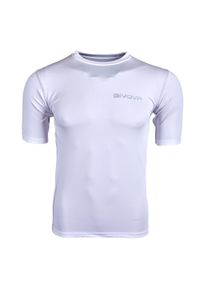 Koszulka piłkarska termoaktywna dla dorosłych Givova Corpus 2 biała. Kolor: biały. Sport: piłka nożna #1