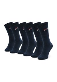 Fila Zestaw 3 par wysokich skarpet unisex F9505 Granatowy. Kolor: niebieski. Materiał: materiał #1