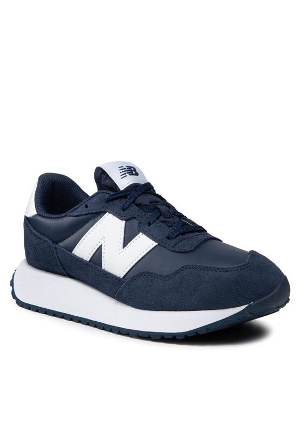 New Balance Sneakersy GS237NV1 Granatowy. Kolor: niebieski. Materiał: materiał