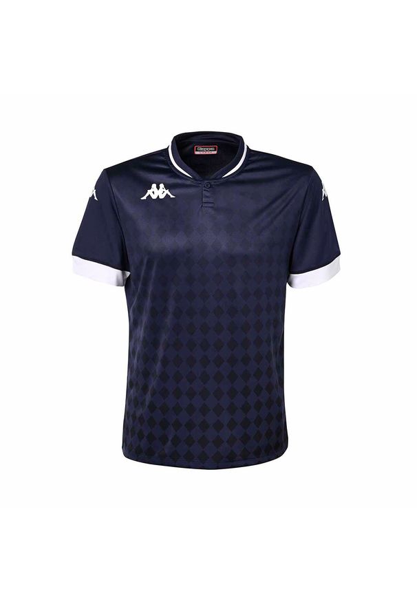 Jersey Kappa Bofi. Kolor: niebieski, biały, wielokolorowy. Materiał: jersey. Sport: piłka nożna, fitness