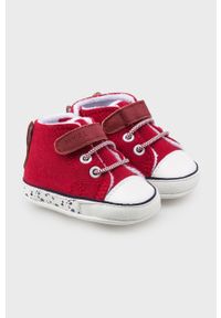 Mayoral Newborn - Mayoral - Buty dziecięce. Nosek buta: okrągły. Zapięcie: rzepy. Kolor: czerwony. Materiał: syntetyk, materiał. Szerokość cholewki: normalna #1
