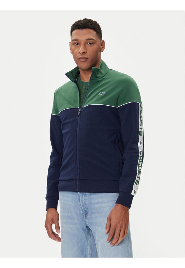 Lacoste Bluza SH4751 Granatowy Regular Fit. Kolor: niebieski. Materiał: syntetyk