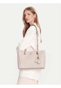 Guess Torebka Tisha HWPD77 64230 Beżowy. Kolor: beżowy. Materiał: skórzane #1