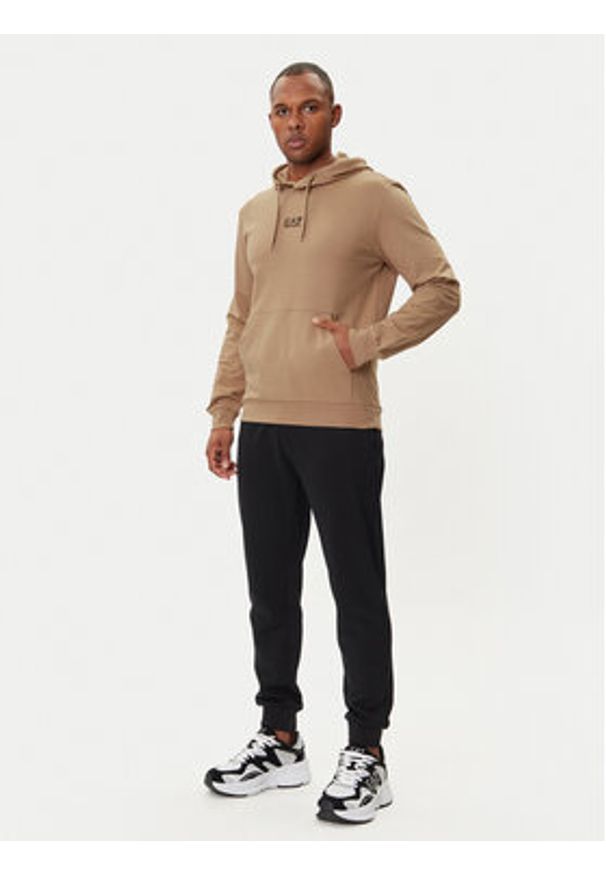 EA7 Emporio Armani Bluza 8NPM32 PJVRZ U6171 Beżowy Regular Fit. Kolor: beżowy. Materiał: bawełna