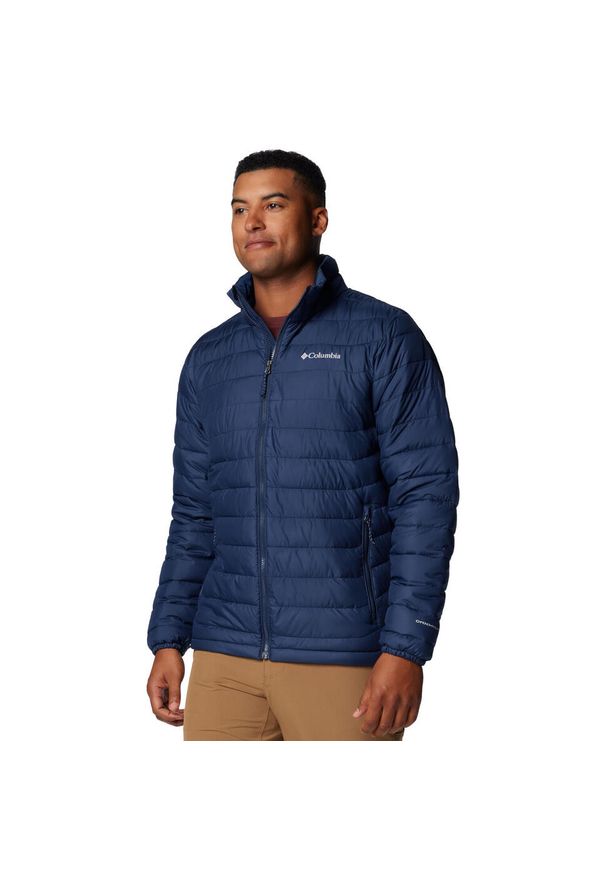 columbia - Kurtka sportowa męska Powder Lite II Jacket. Kolor: niebieski. Materiał: poliester. Sport: turystyka piesza