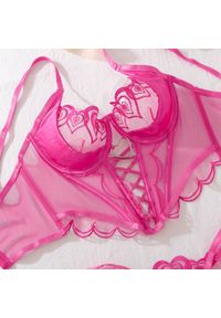 Intica - Koronkowa bielizna z haftem i falbankami na specjalne okazje Ardelle. Kolor: różowy. Materiał: koronka. Wzór: haft #6