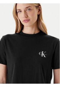 Calvin Klein Jeans Komplet 2 t-shirtów LV047C905G Czarny Regular Fit. Kolor: czarny. Materiał: bawełna #7