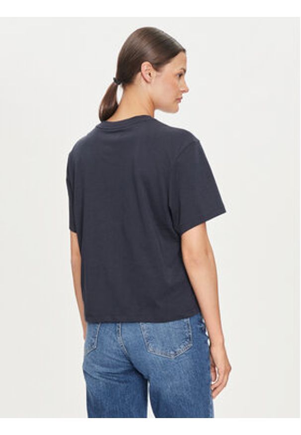 Guess Jeans T-Shirt W4YI05 K8HM0 Granatowy Regular Fit. Kolor: niebieski. Materiał: bawełna