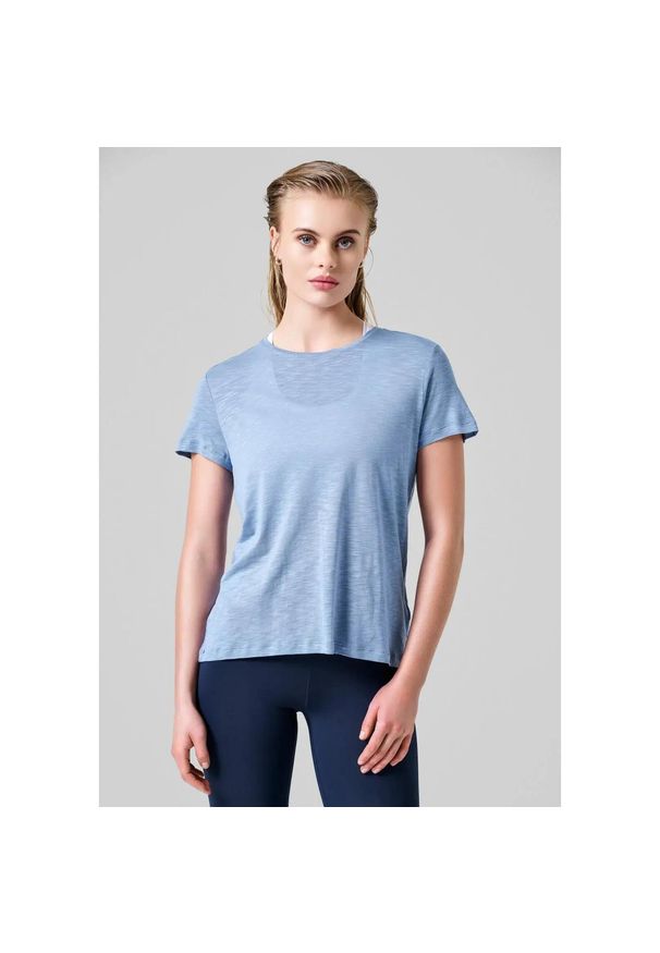 CASALL - Koszulka Damska Sportowa Casall Soft Texture Tee Lekka Treningowa. Kolor: niebieski. Sport: joga i pilates