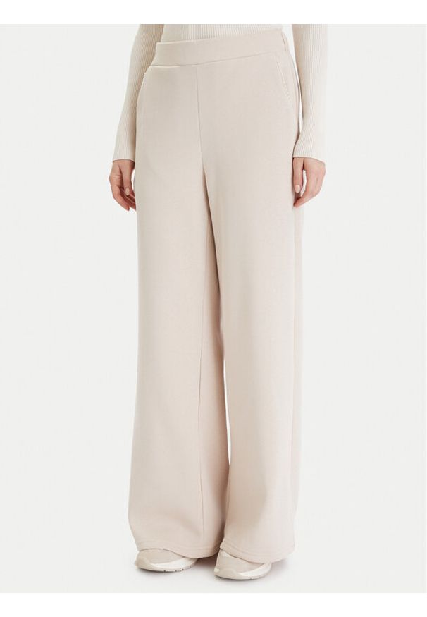 Vero Moda Spodnie dresowe Daisy 10338102 Beżowy Wide Leg. Kolor: beżowy. Materiał: syntetyk
