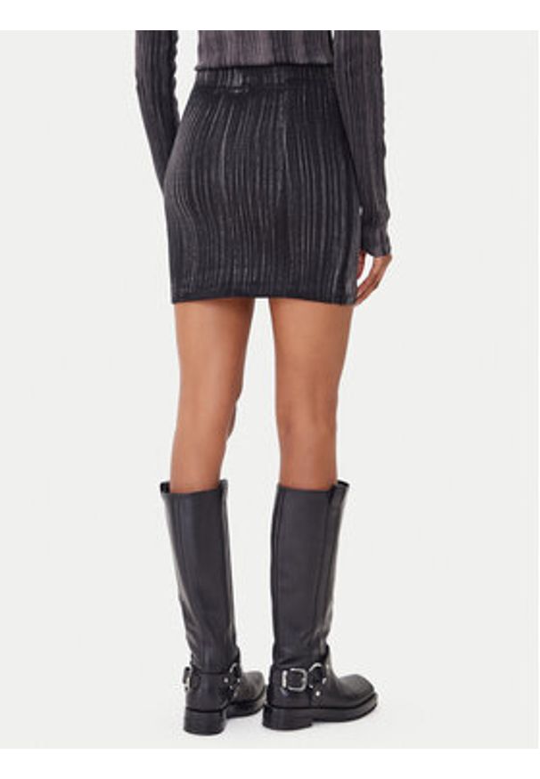 Guess Jeans Spódnica mini W5BD1H KCTT1 Szary Slim Fit. Kolor: szary. Materiał: bawełna