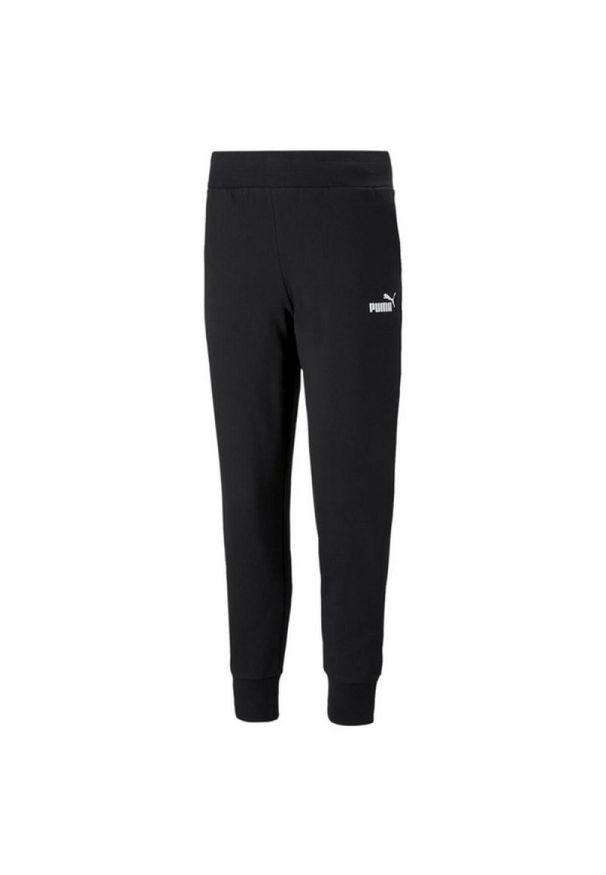 Puma - Damskie Spodnie Dresowe Essential. Kolor: czarny. Materiał: dresówka. Sport: turystyka piesza