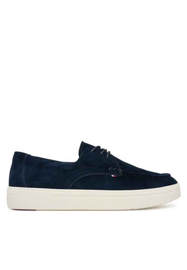 TOMMY HILFIGER - Tommy Hilfiger Półbuty Casual Suede Stitch Toe Hybrid FM0FM05707 Granatowy. Okazja: na co dzień. Kolor: niebieski. Materiał: skóra, zamsz. Styl: casual