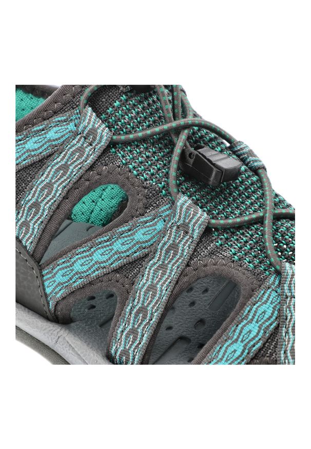 Zielone Sandały Lee Cooper Modne Obuwie Damskie. Okazja: na spacer. Nosek buta: otwarty. Zapięcie: pasek. Kolor: szary. Materiał: materiał. Sezon: lato. Styl: elegancki, sportowy