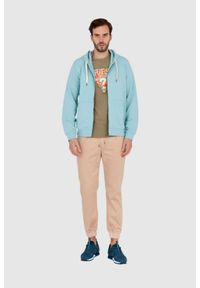 Guess - GUESS Turkusowa męska bluza rozpinana slim fit, Rozmiar XXL. Typ kołnierza: kaptur. Kolor: niebieski #4