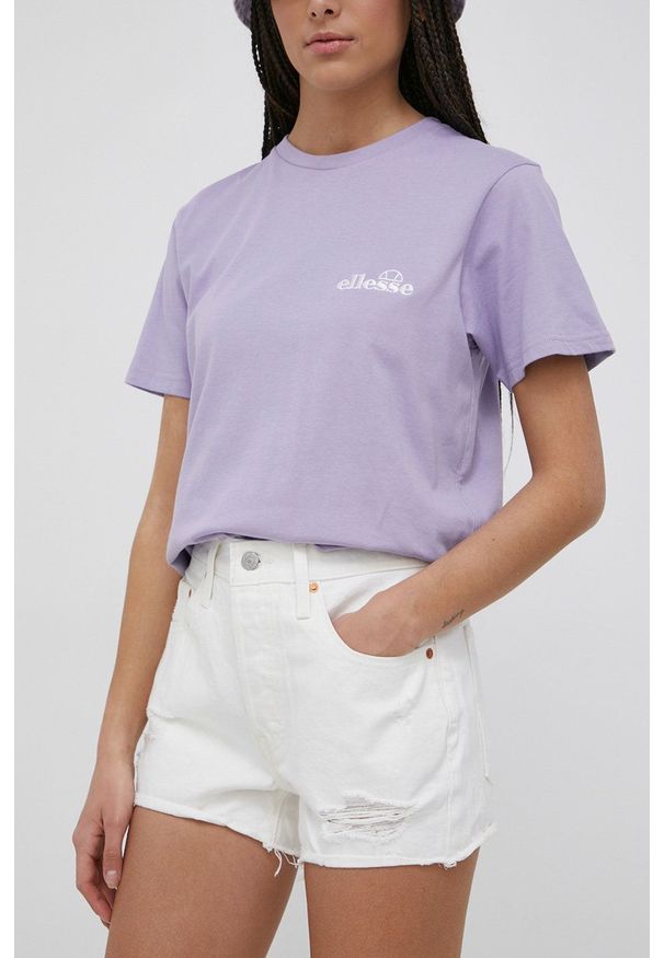 Levi's® - Levi's szorty jeansowe damskie kolor biały gładkie high waist. Okazja: na spotkanie biznesowe. Stan: podwyższony. Kolor: biały. Materiał: jeans. Wzór: gładki. Styl: biznesowy