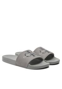 Calvin Klein Jeans Klapki Slide Monogram Co YM0YM00061 Szary. Kolor: szary. Materiał: materiał #4