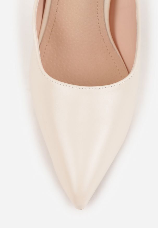 Born2be - Jasnobeżowe Klasyczne Szpilki Vices z Wkładką ze Skóry Naturalnej Amarisse. Okazja: do pracy, na spotkanie biznesowe. Kolor: beżowy. Materiał: skóra. Obcas: na szpilce. Styl: klasyczny