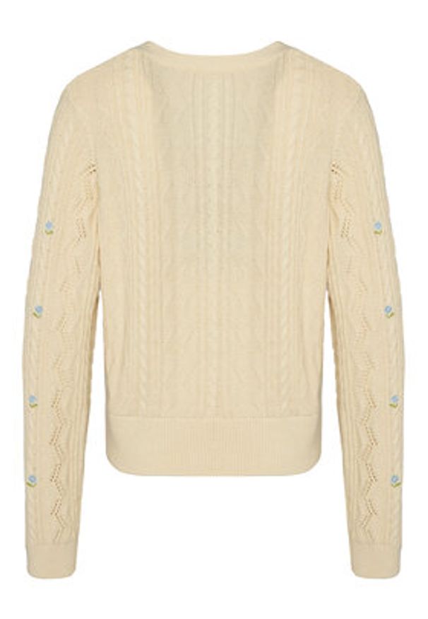 only - ONLY Kardigan Birtie 15363087 Beżowy Regular Fit. Kolor: beżowy. Materiał: bawełna