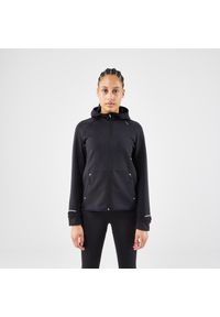 KIPRUN - Bluza do biegania damska Kiprun Run 500 Warm ocieplana. Kolor: czarny. Materiał: poliester, materiał, elastan, lyocell. Sport: bieganie #1