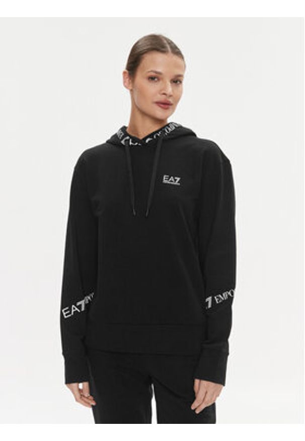 EA7 Emporio Armani Dres 8NTV52 TJTXZ 1200 Czarny Regular Fit. Kolor: czarny. Materiał: bawełna