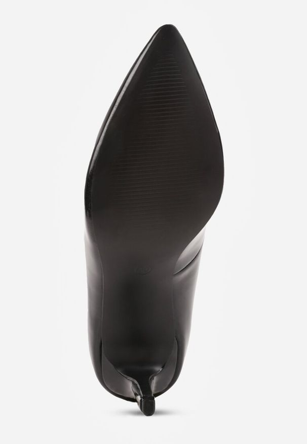 Renee - Czarne Eleganckie Czółenka na Szpilce z Wkładką ze Skóry Naturalnej Lerianna. Kolor: czarny. Materiał: skóra. Obcas: na szpilce. Styl: elegancki