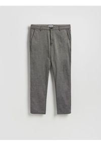 Reserved - Spodnie chino slim fit - szary. Kolor: szary. Materiał: tkanina, bawełna