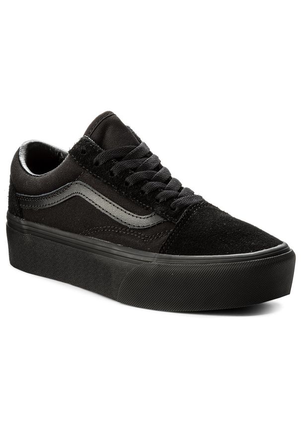 Tenisówki Vans Old Skool Platfor VN0A3B3UBKA Black/Black. Kolor: czarny. Materiał: materiał