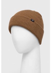 Vans czapka kolor brązowy z grubej dzianiny. Kolor: brązowy. Materiał: dzianina #2