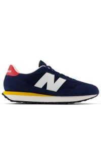 Buty New Balance MS237VI - granatowe. Okazja: na co dzień. Zapięcie: sznurówki. Kolor: niebieski. Materiał: guma, zamsz, tworzywo sztuczne. Szerokość cholewki: normalna #1