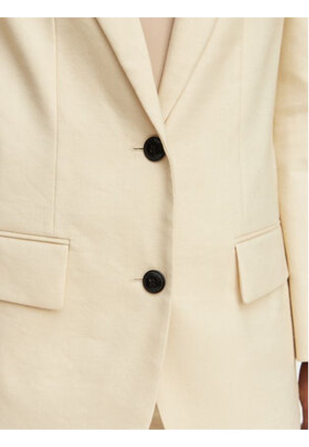 Hugo - HUGO Marynarka Anetali 50560000 Beżowy Oversize. Kolor: beżowy. Materiał: syntetyk