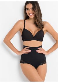 bonprix - Figi panty shape (2 pary), lekki stopień modelowania sylwetki. Kolor: czarny. Materiał: bawełna #3