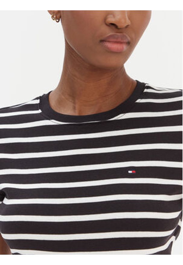 TOMMY HILFIGER - Tommy Hilfiger T-Shirt New Cody WW0WW40587 Czarny Slim Fit. Kolor: czarny. Materiał: bawełna