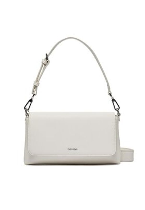Calvin Klein Torebka Ck Must Shoulder Bag K60K611928 Biały. Kolor: biały. Materiał: skórzane