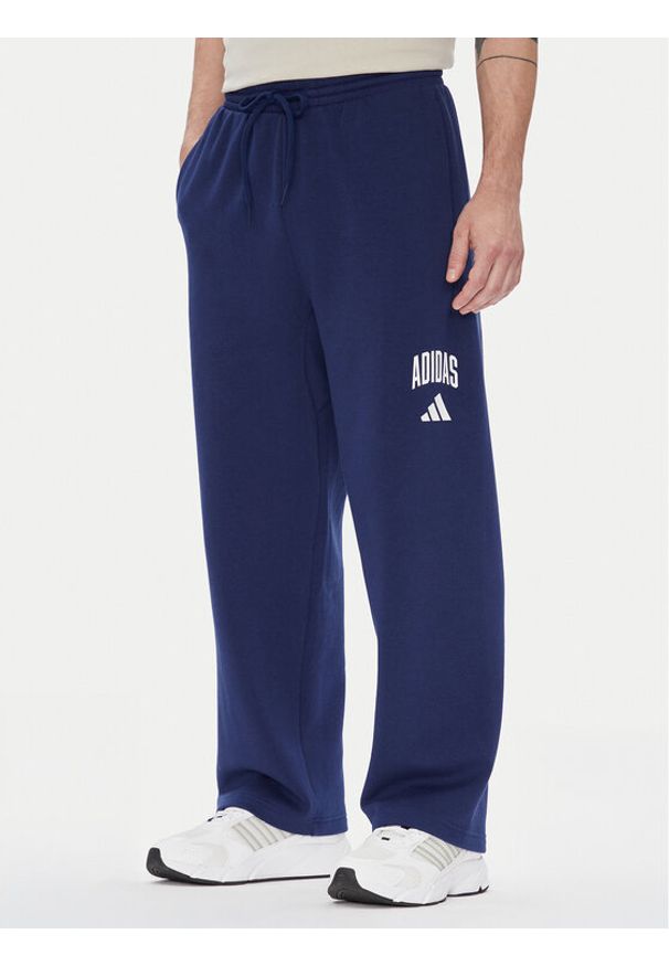 Adidas - adidas Spodnie dresowe Collegiate JM9179 Niebieski Regular Fit. Kolor: niebieski. Materiał: bawełna