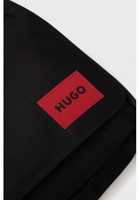 Hugo - HUGO torba kolor czarny. Kolor: czarny. Materiał: materiał, włókno