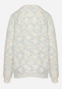 Born2be - Jasnobeżowy Sweter z Wełną z Ozdobnym Splotem Abrenevia. Kolor: beżowy. Materiał: wełna. Wzór: ze splotem. Sezon: zima #4