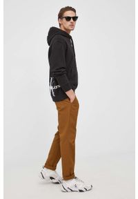 Calvin Klein Jeans bluza bawełniana męska kolor czarny z kapturem z nadrukiem. Typ kołnierza: kaptur. Kolor: czarny. Materiał: bawełna. Wzór: nadruk #6