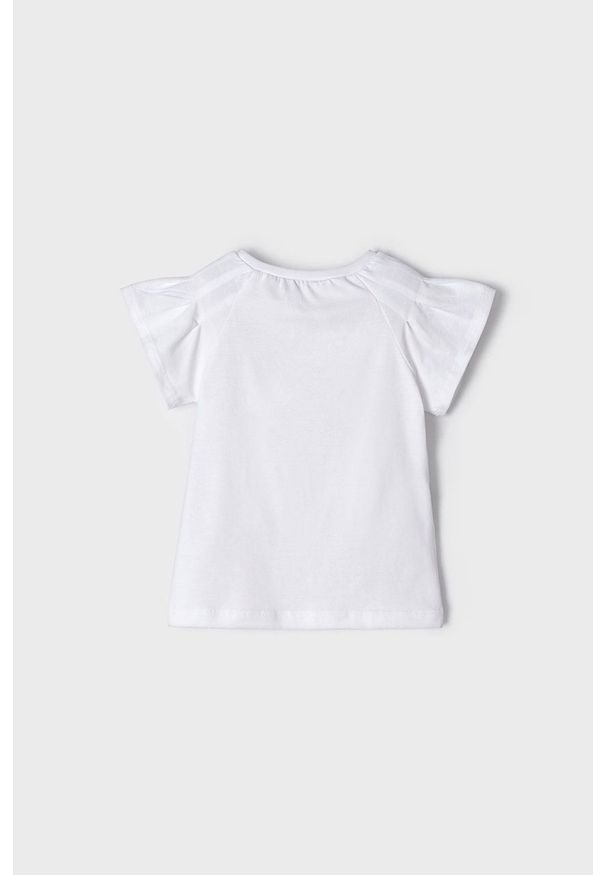 Mayoral T-shirt dziecięcy kolor fioletowy. Okazja: na co dzień. Kolor: fioletowy. Wzór: nadruk. Styl: casual