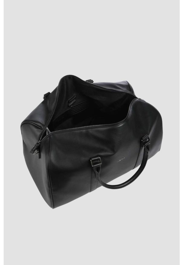 Valentino by Mario Valentino - VALENTINO Czarna torba podróżna z ekoskóry Horizon. Kolor: czarny. Materiał: skóra ekologiczna