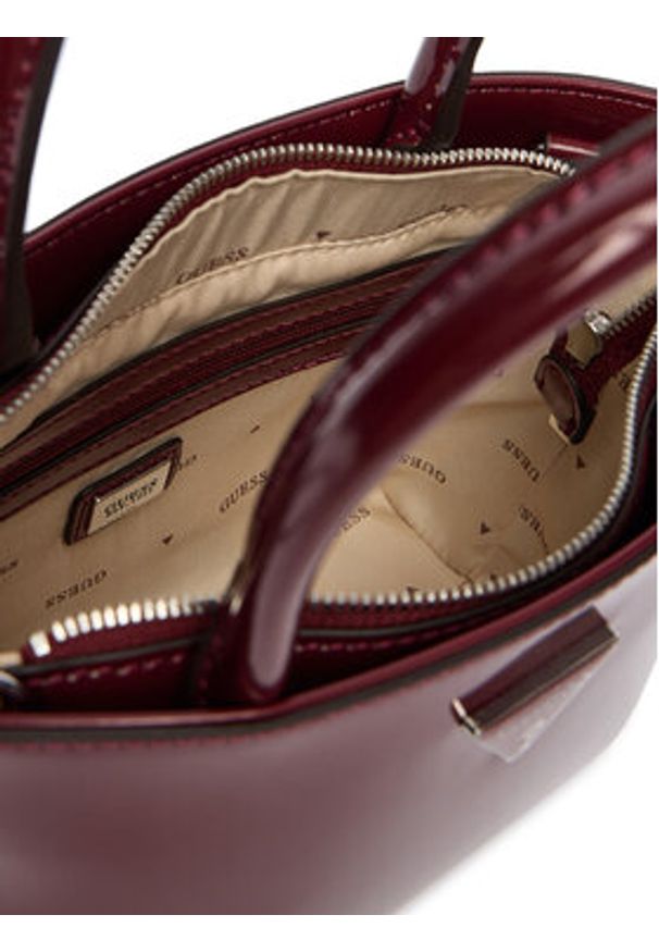 Guess Torebka Arnela Mini HWNY94 96750 Bordowy. Kolor: czerwony. Materiał: skórzane