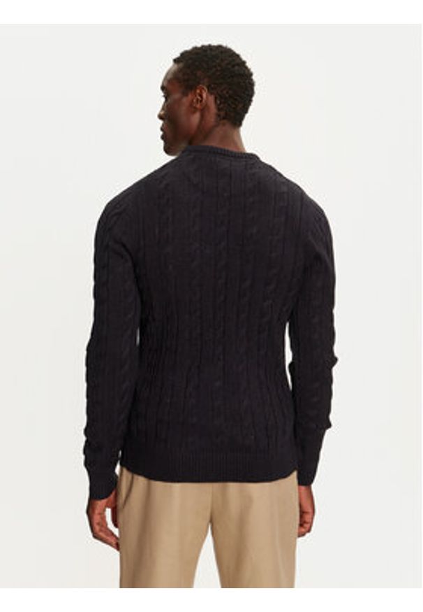 Brave Soul Sweter MK-162ALLIANCE Granatowy Regular Fit. Kolor: niebieski. Materiał: syntetyk