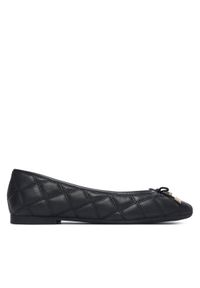 TOMMY HILFIGER - Tommy Hilfiger Baleriny Charm Quilted Ballerina FW0FW09503 Czarny. Kolor: czarny. Materiał: skóra #1