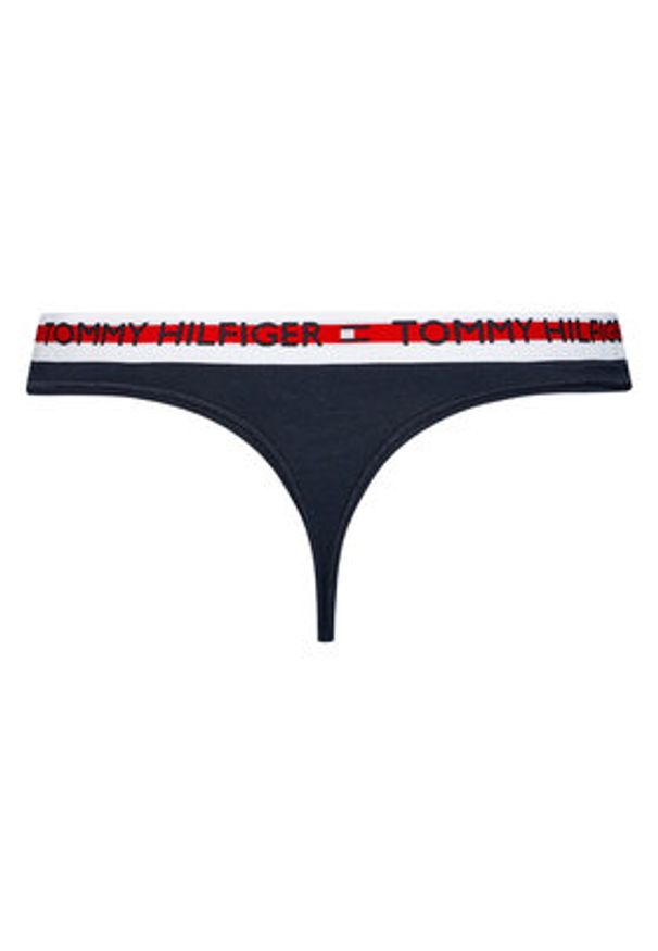 TOMMY HILFIGER - Tommy Hilfiger Stringi UW0UW02458 Granatowy. Kolor: niebieski. Materiał: bawełna