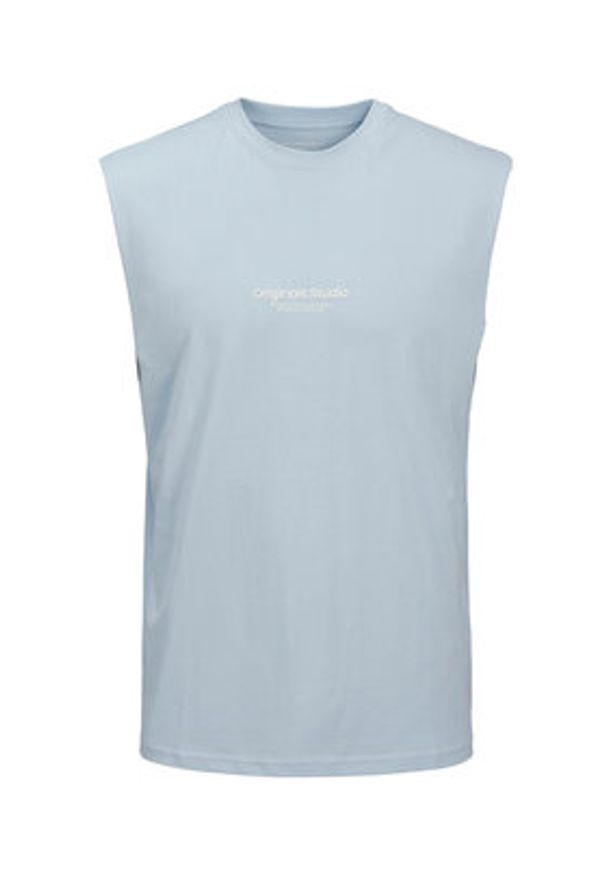 Jack & Jones - Jack&Jones Tank top Vesterbro 12250430 Błękitny Oversize. Kolor: niebieski. Materiał: bawełna