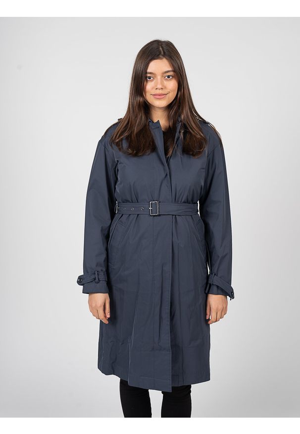 Geox Trencz "Elidia" | W2621S T2676 | Kobieta | Granatowy. Okazja: na co dzień. Kolor: niebieski. Materiał: poliester. Sezon: zima. Styl: casual, elegancki