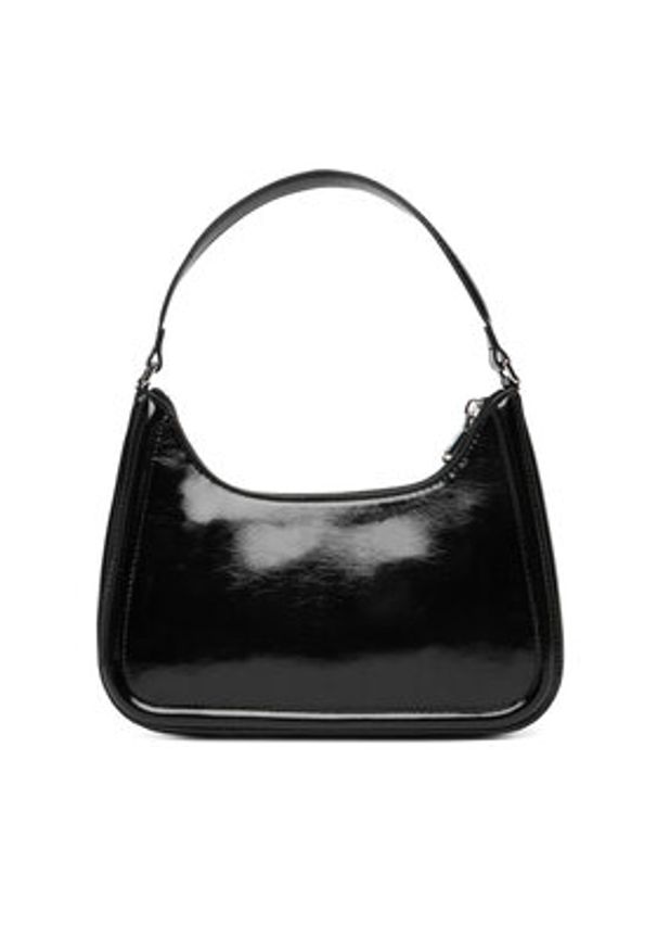 Calvin Klein Torebka Bold Ck Metallic Shoulder Bag LV04F3332G Czarny. Kolor: czarny. Materiał: skórzane