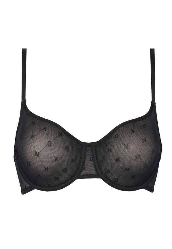 DKNY Biustonosz z fiszbiną DK4039 Czarny. Kolor: czarny. Materiał: syntetyk