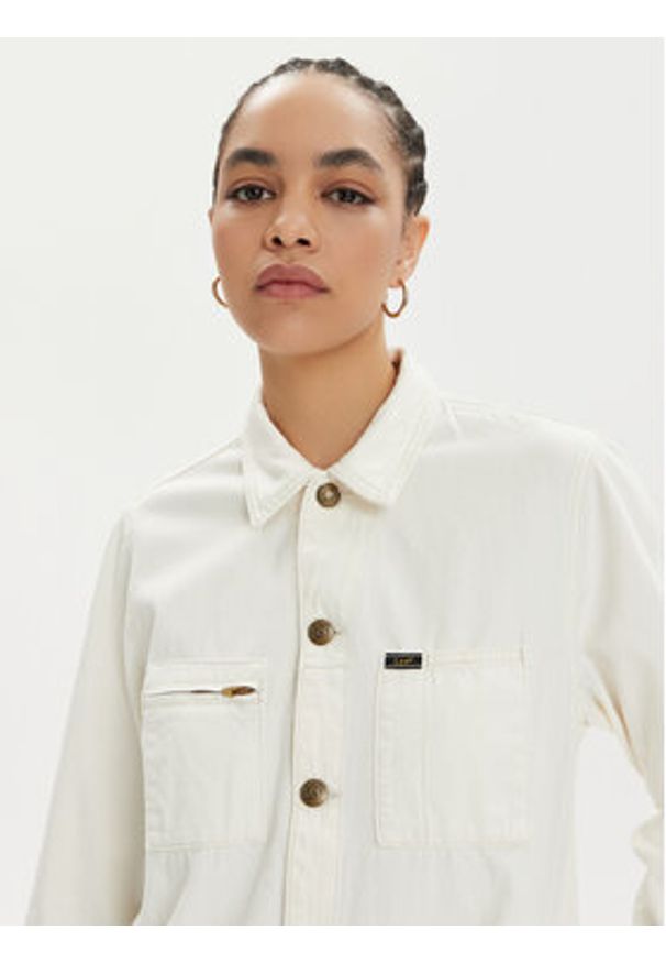Lee Sukienka jeansowa Unionall 112349527 Écru Regular Fit. Materiał: bawełna